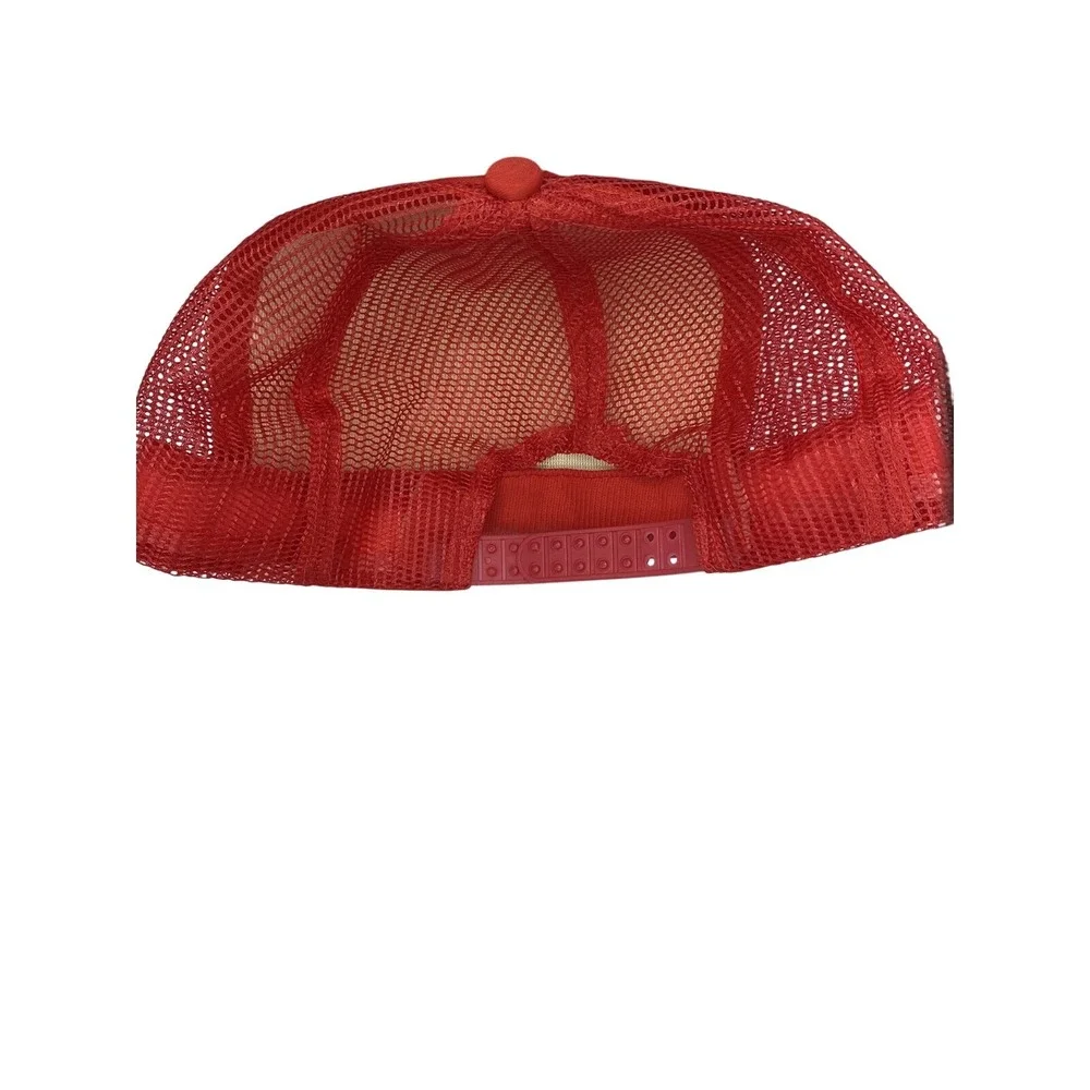 Cayman Islands Trucker Hat Red Mesh Palm Trees Sun Snapback Cap
